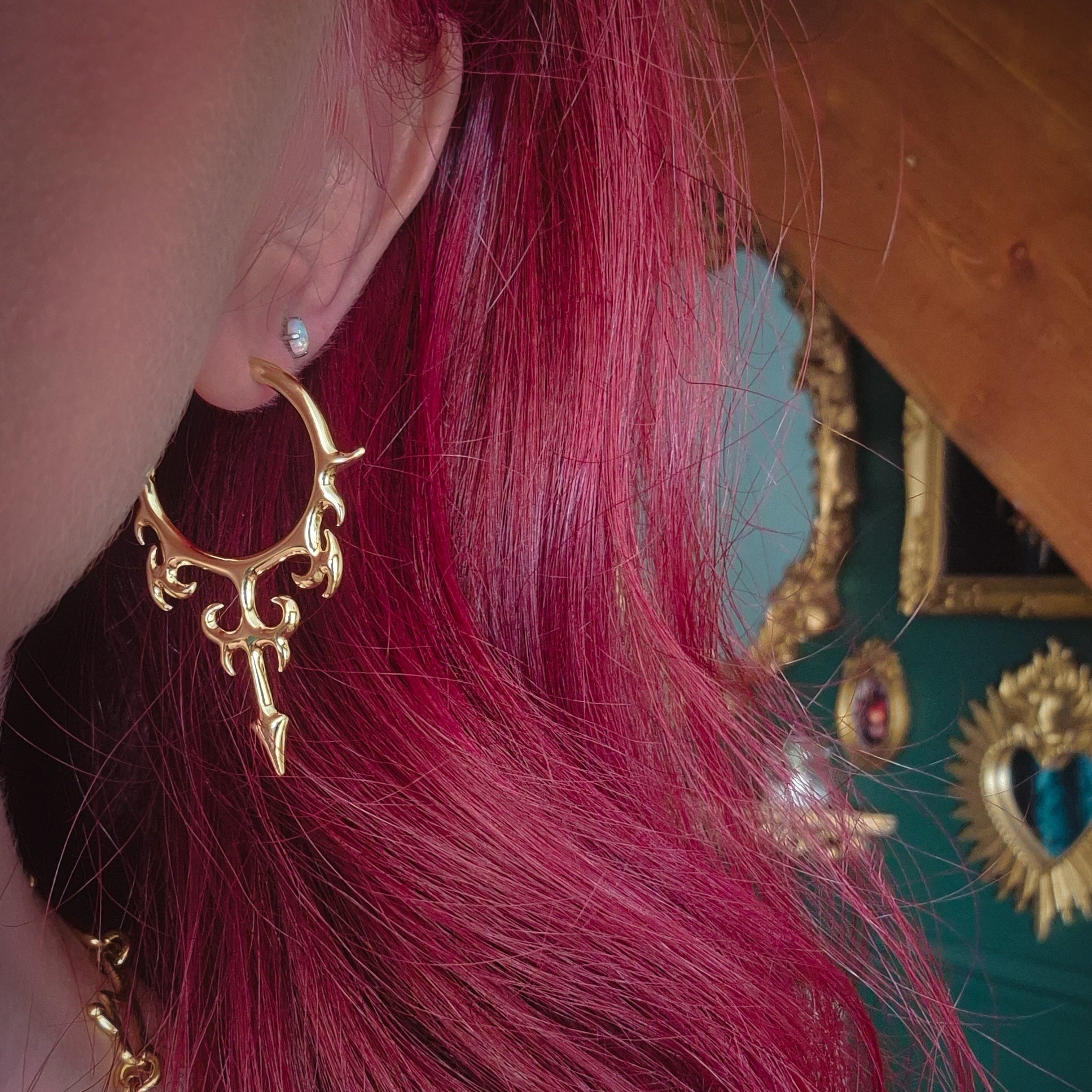 HELLFLAME BLADE EARRINGS