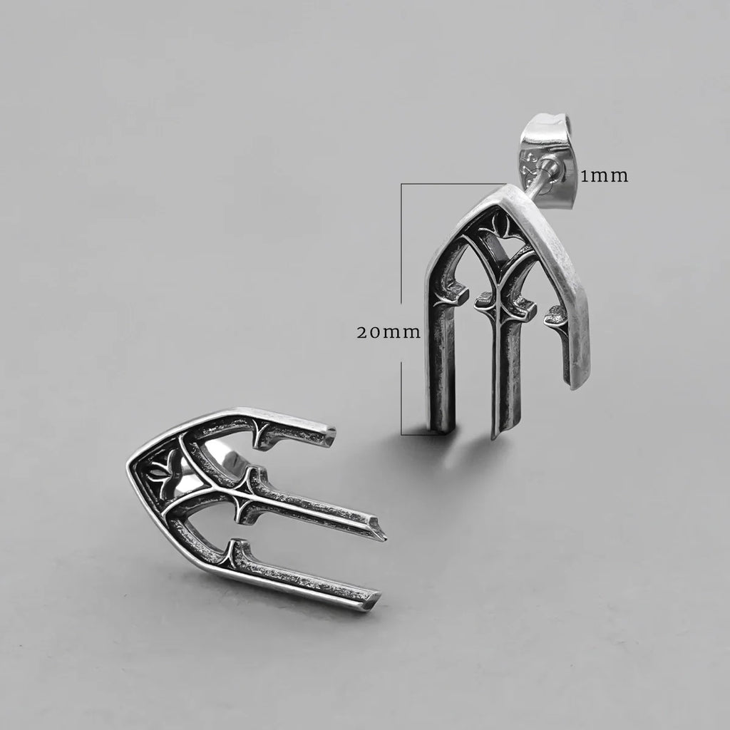 GOTHIC ARCH ELEGANCE STUD EARRINGS