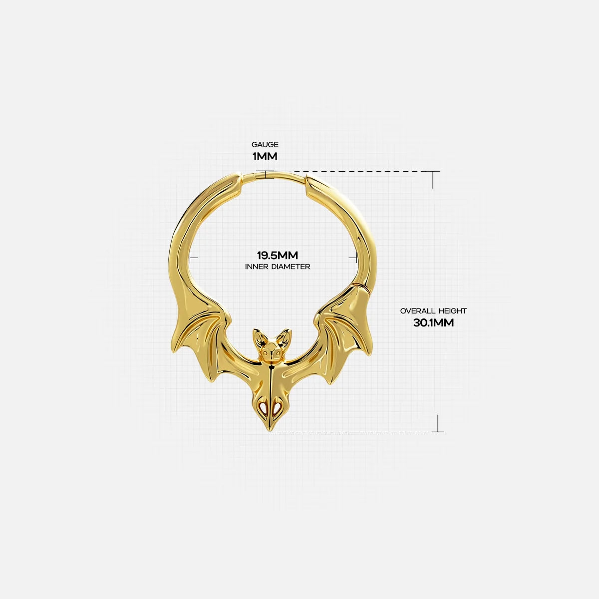 GOTHIC BAT EARRINGS