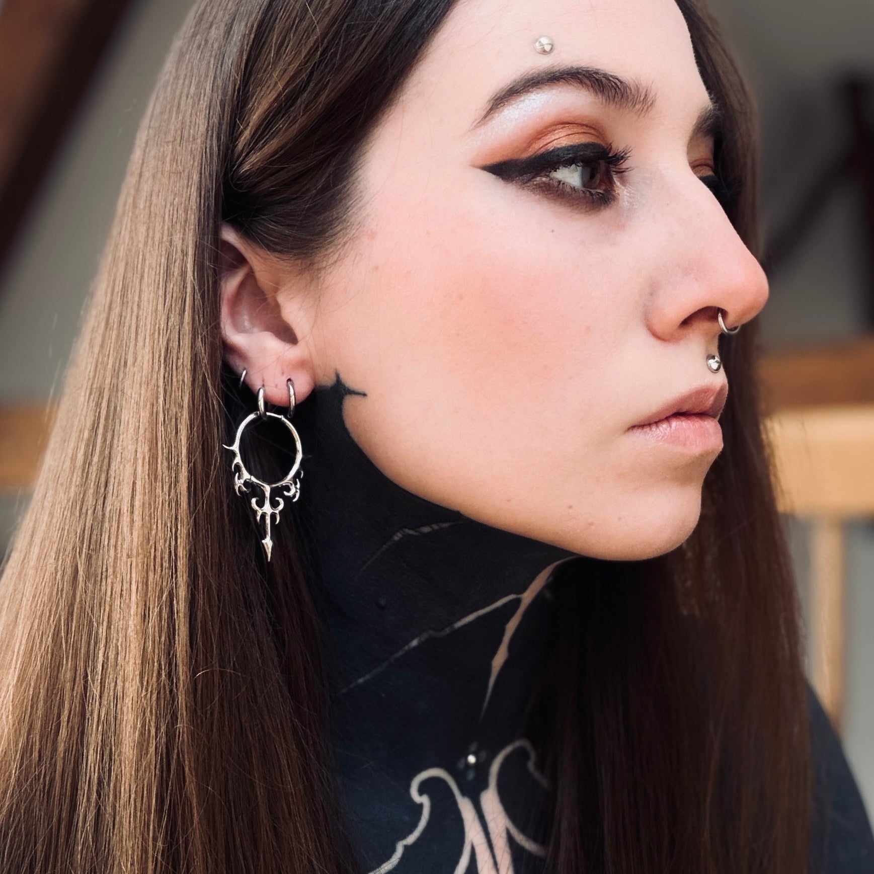 HELLFLAME BLADE EARRINGS