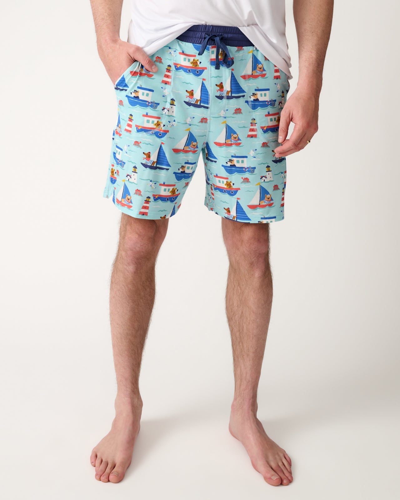Nautical Paws Men's Pajama Shorts